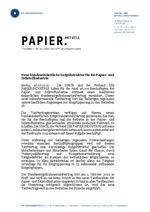 Neue bundeseinheitliche Entgeltstruktur für die Papier- und Zellstoffindustrie